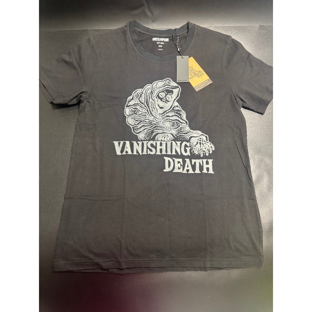 One‎ Teaspoon NEW Vanishing Death Graphic Tee Short Sleeve Black T-Shirt Medium